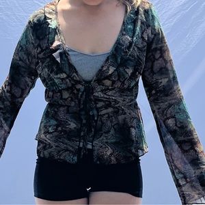 Retro 90s sheer Flowy top